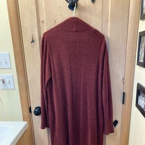 CozyChic Lite long cardigan- cranberry